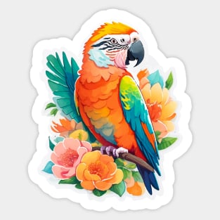 Tropical parrot Sticker